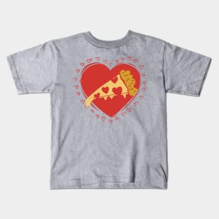 Pizza Is My Valentine Illustration Kids T-Shirt